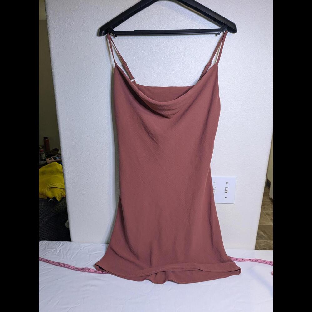 EUC Inspired Hearts Stylish Slip Dress - Medium - Beautiful Rust Color